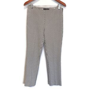 💠LE CHATEAU Weave Pattern High Waist Ankle Pants Slim Trousers Stretch